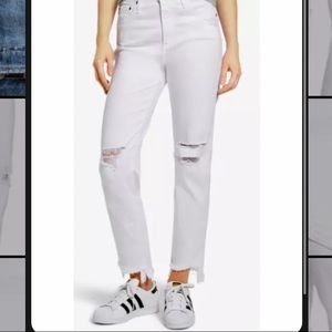 AG White Jean the phoebe vintage high waisted tapered leg